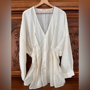 SAMSOE Pleated Japandi Blouse